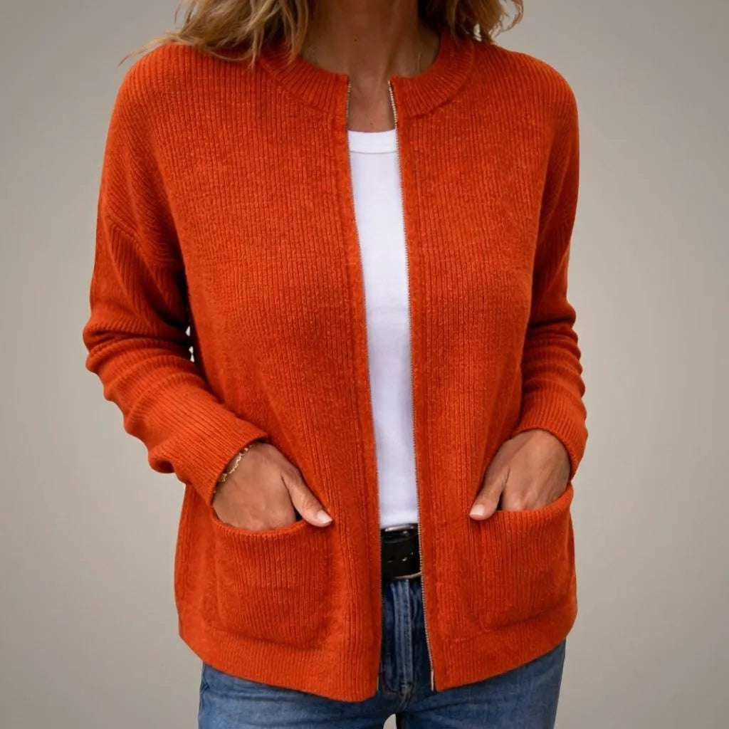 Joscelin ribgebreid damesvest