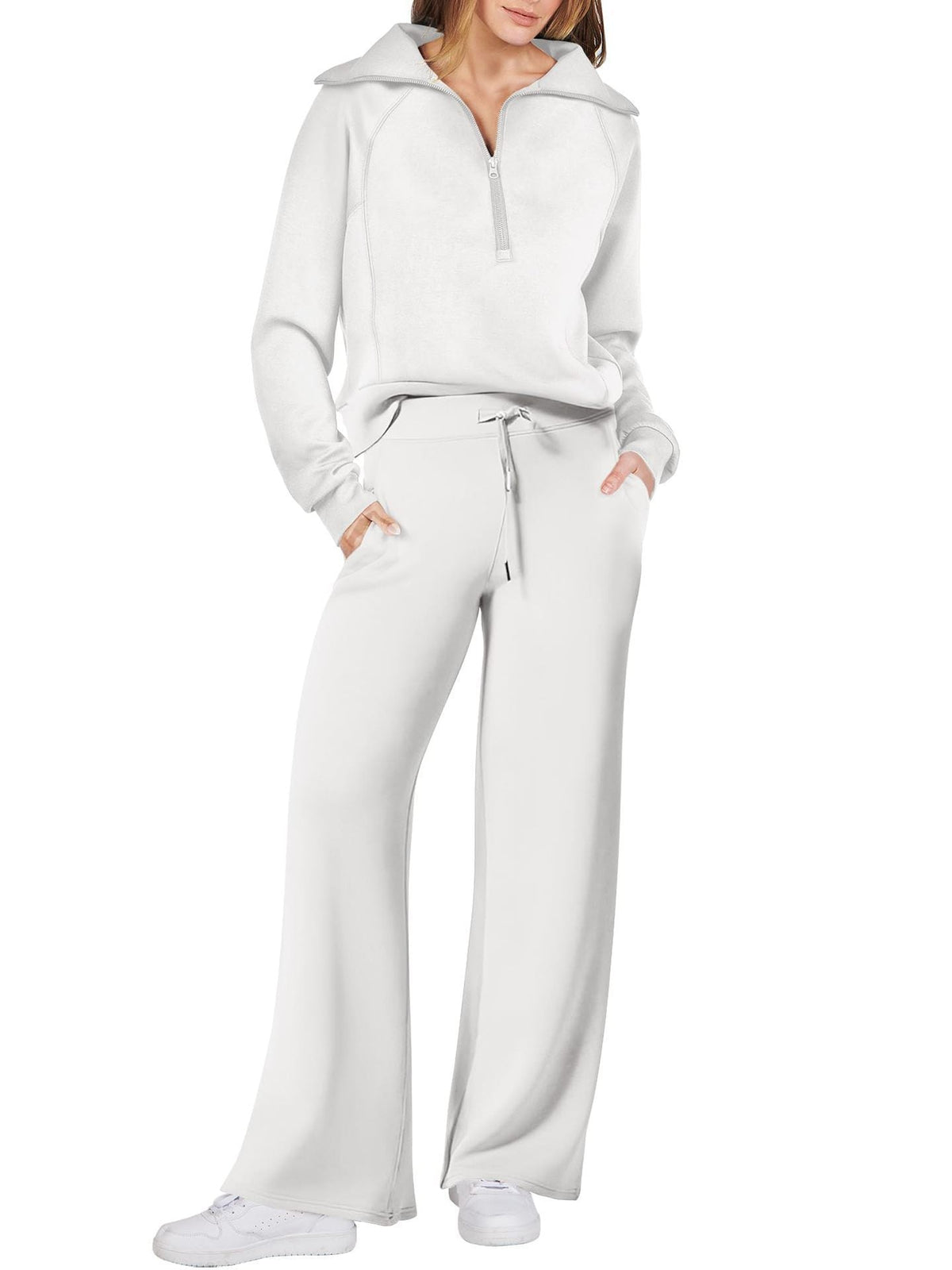 Oversized Lounge Set met Wide Leg Broek voor Vrouwen