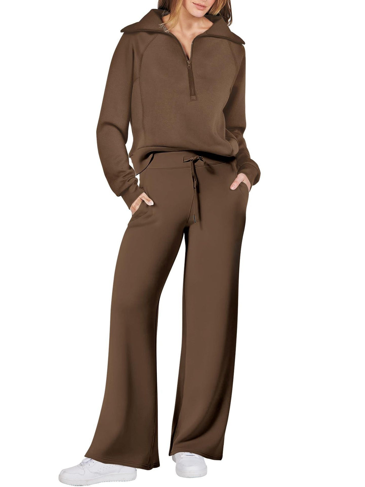 Oversized Lounge Set met Wide Leg Broek voor Vrouwen