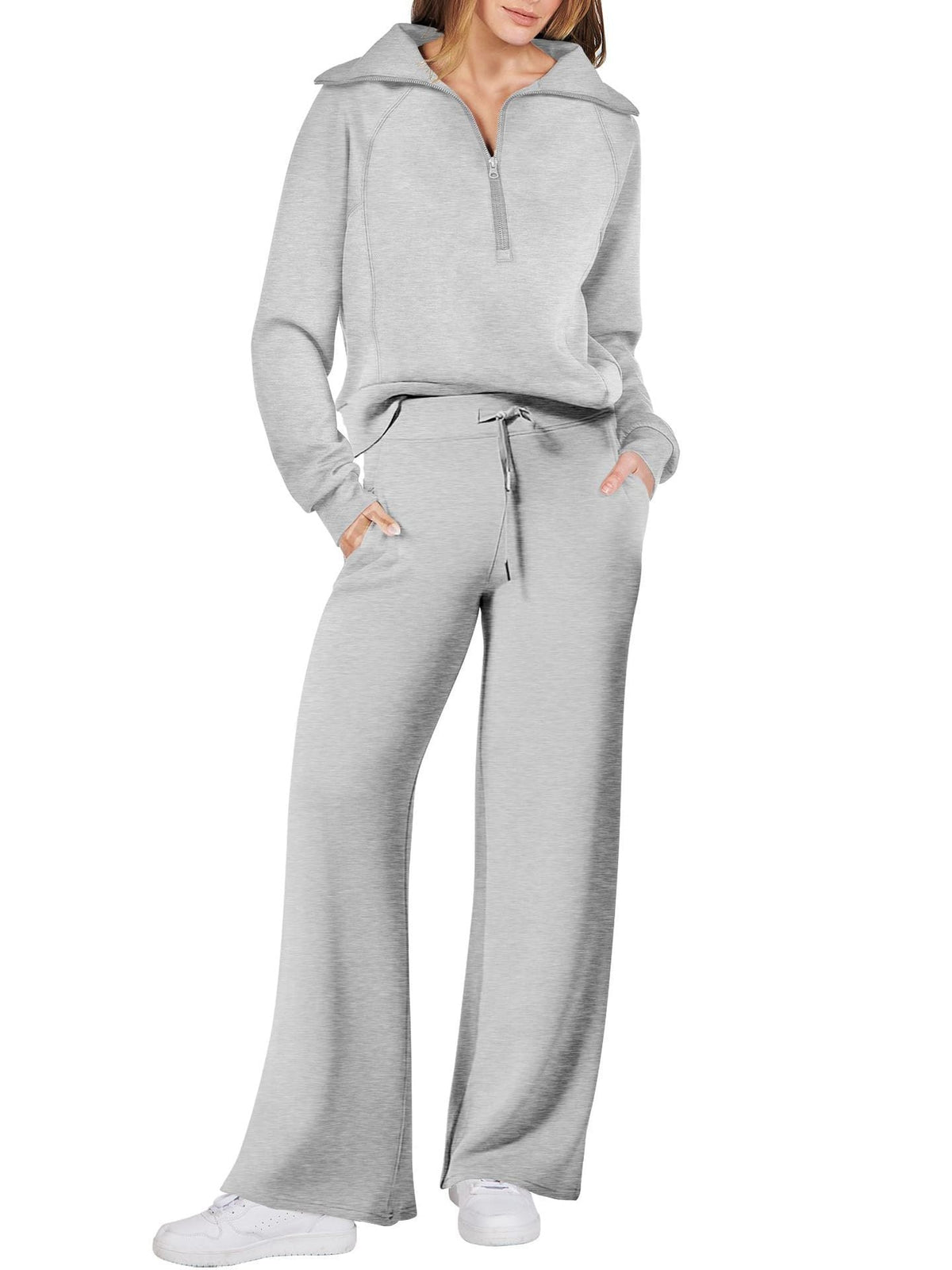 Oversized Lounge Set met Wide Leg Broek voor Vrouwen