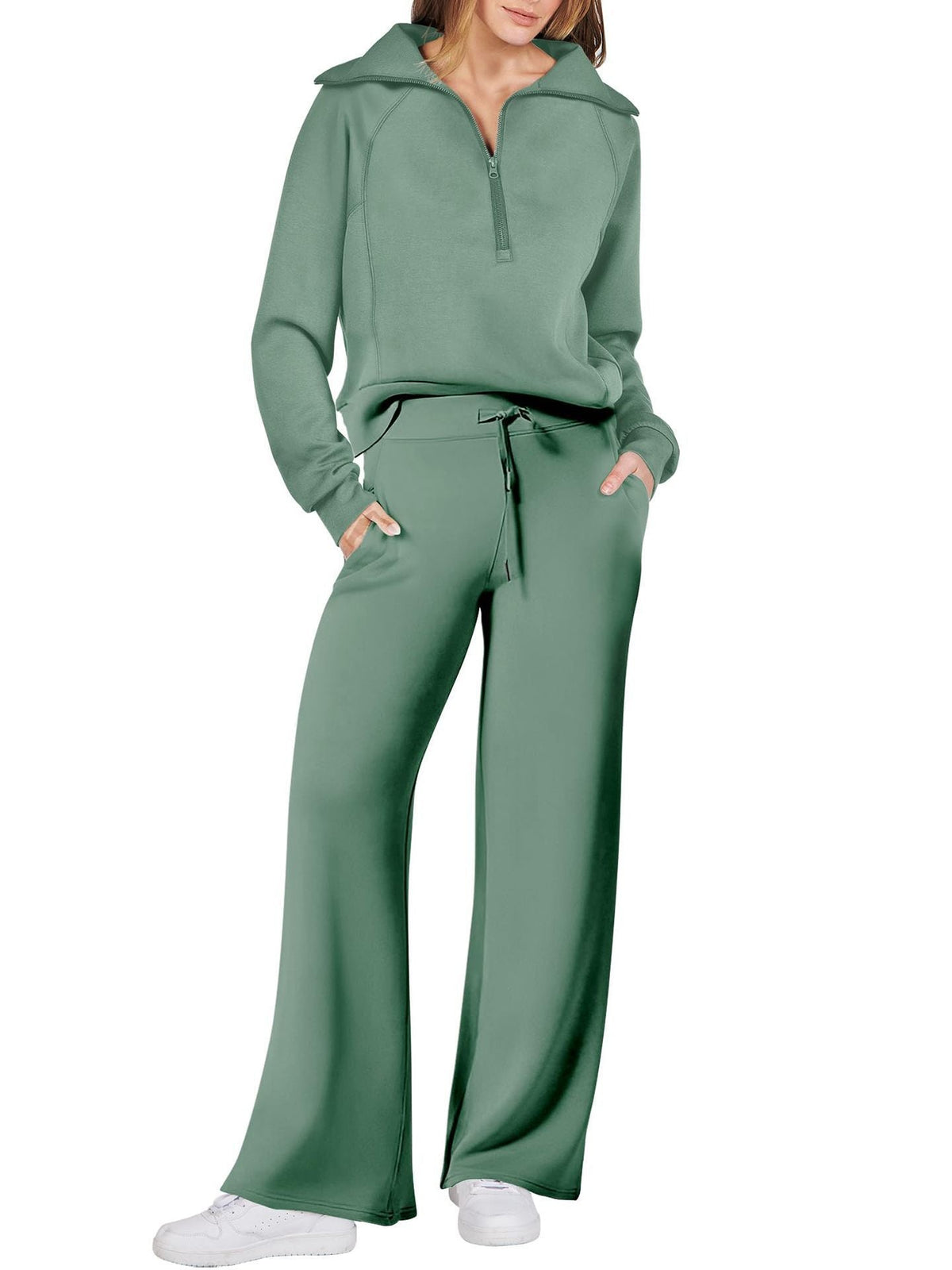Oversized Lounge Set met Wide Leg Broek voor Vrouwen