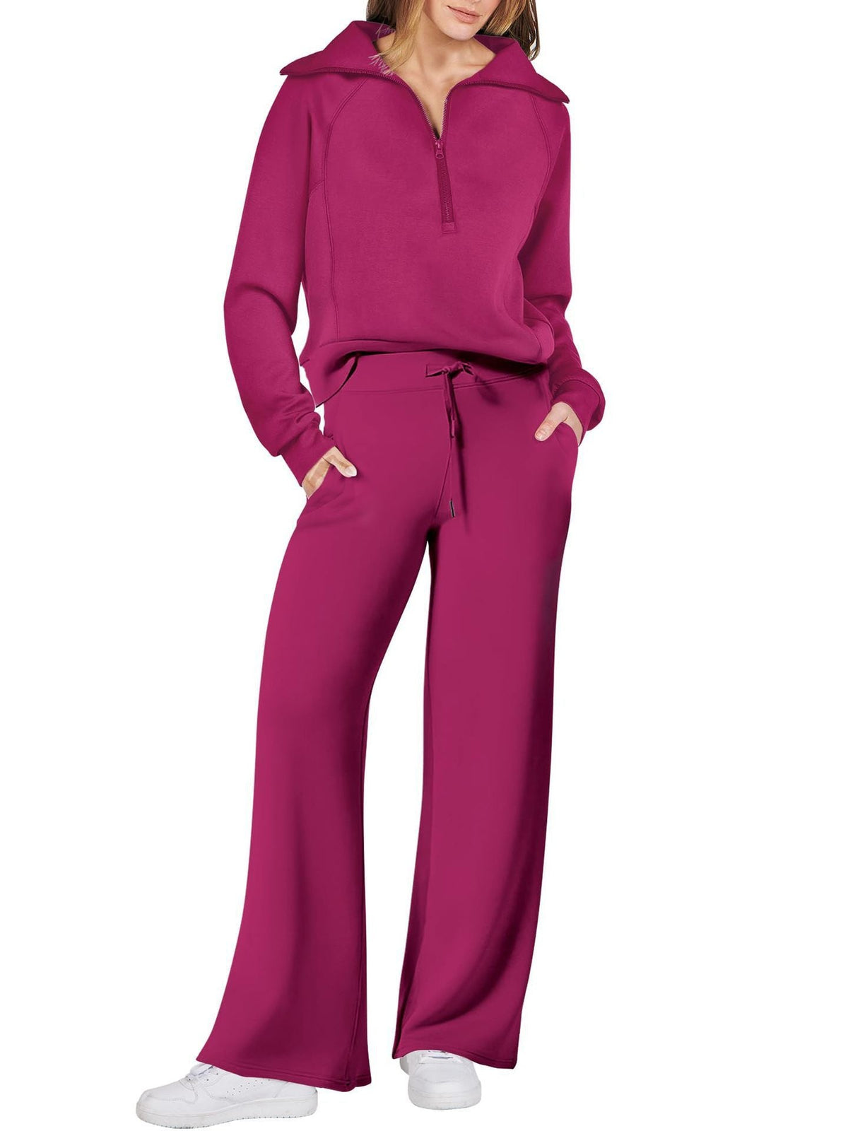 Oversized Lounge Set met Wide Leg Broek voor Vrouwen