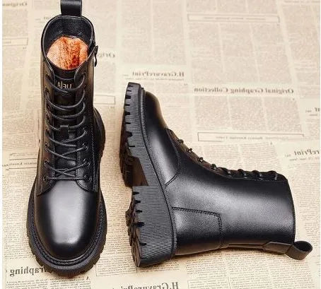 Justina enkelhoge snowboots met veters voor dames
