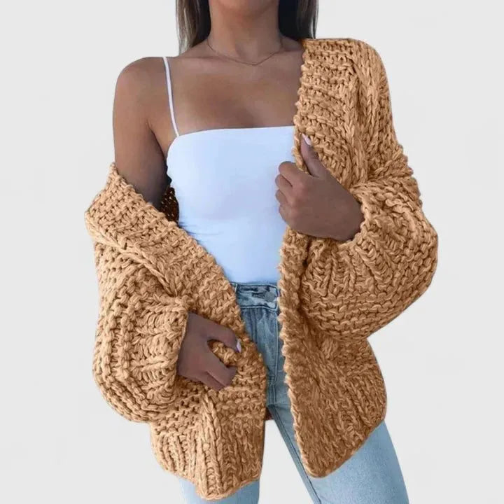 Kassia grofgebreid oversized damesvest