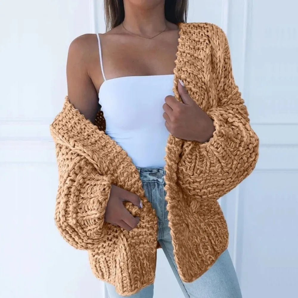 Kassia grofgebreid oversized damesvest