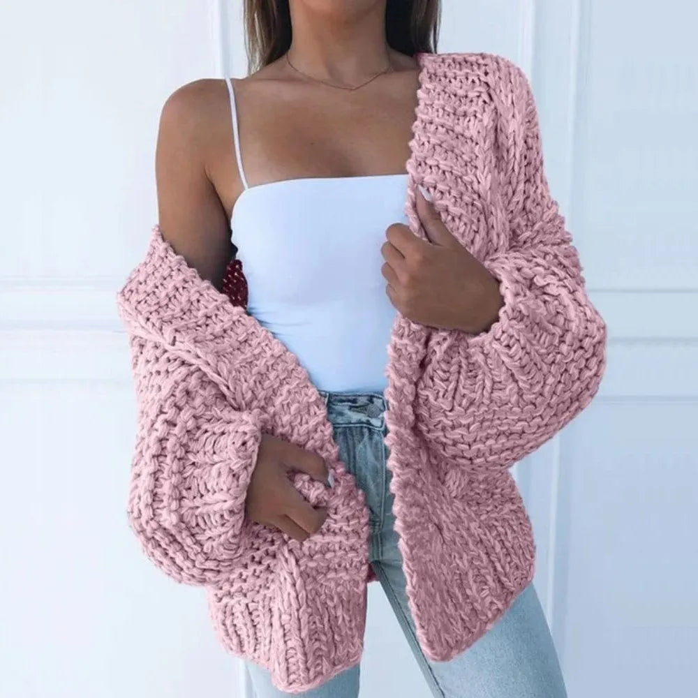 Kassia grofgebreid oversized damesvest