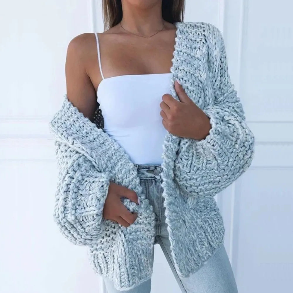 Kassia grofgebreid oversized damesvest