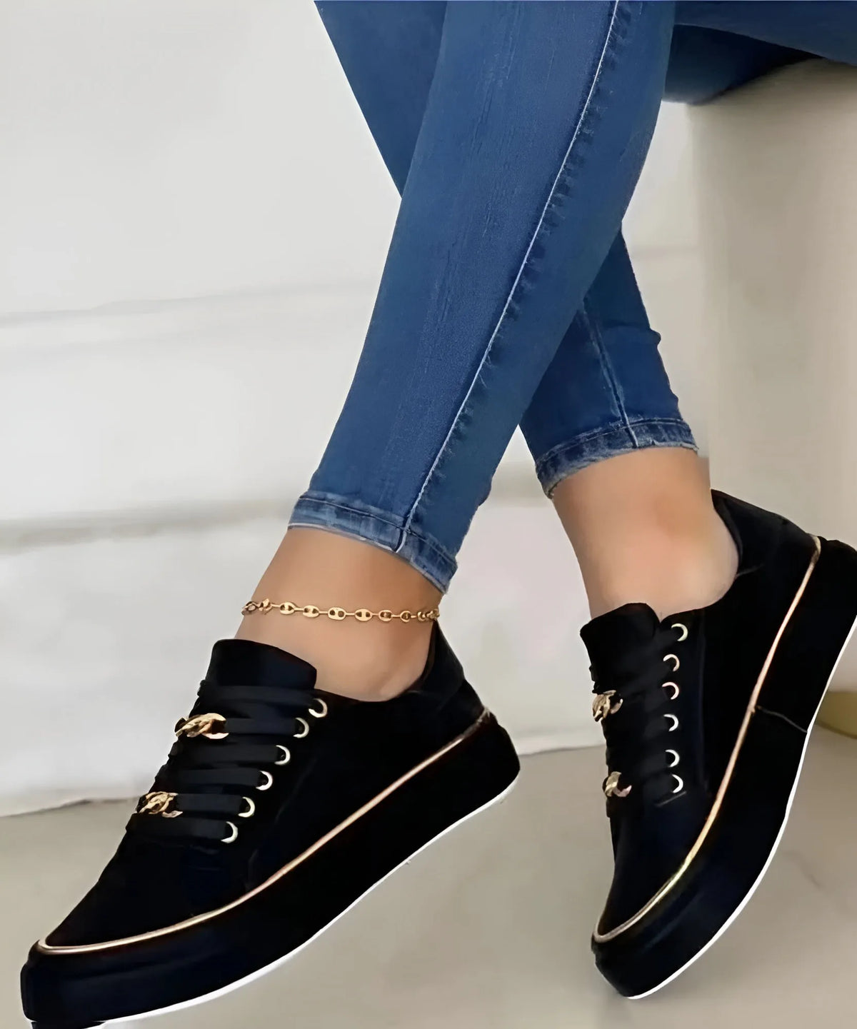 Katarzyna plateausneakers met veters voor dames