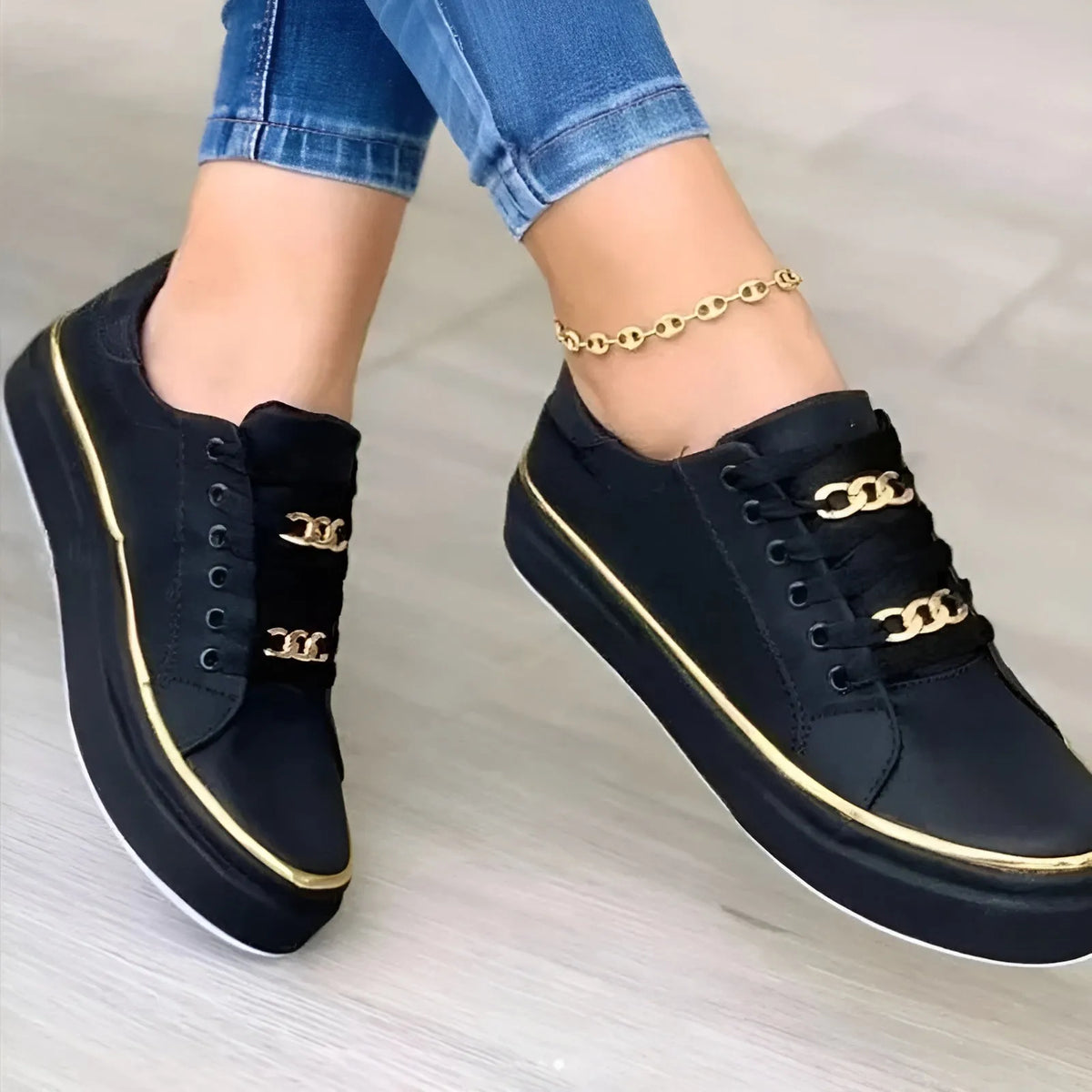 Katarzyna plateausneakers met veters voor dames