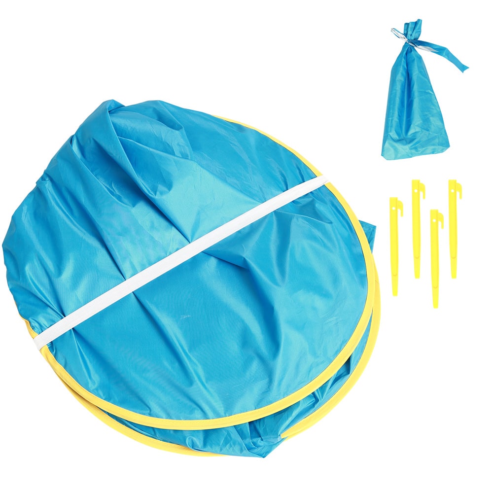 Kinderstrandtent met pop-up zonwering waterdichte koepeltent met ingebouwd zwembadje