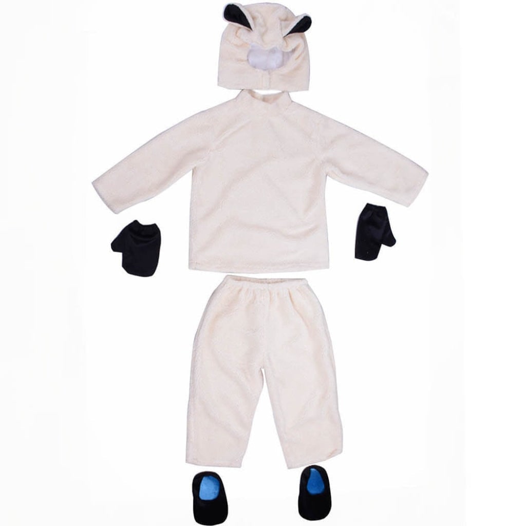 Halloween dierenkostuum voor kinderen met pluche fleece kap, wanten en schoenhoesjes
