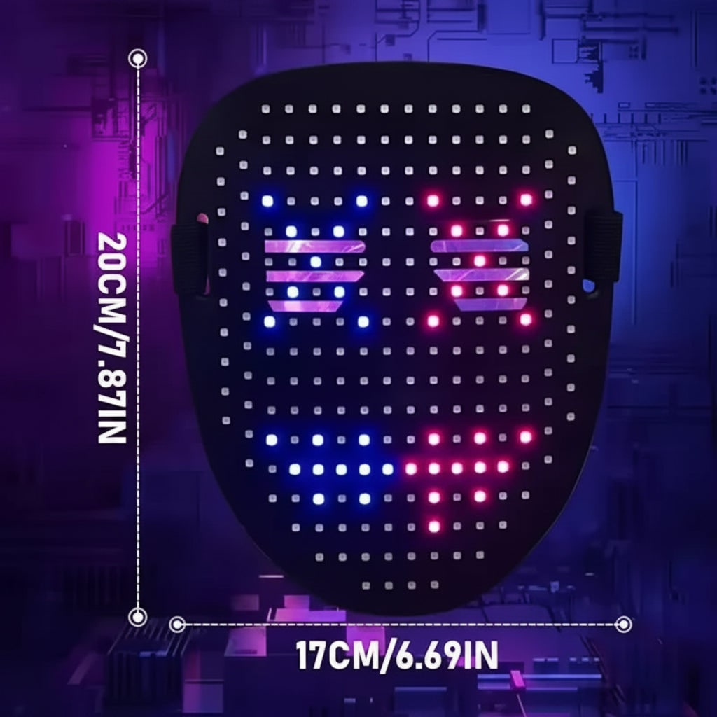 Halloween rood licht LED-masker voor kinderen met gebarenbediening voor feestkostuum en thuisgebruik