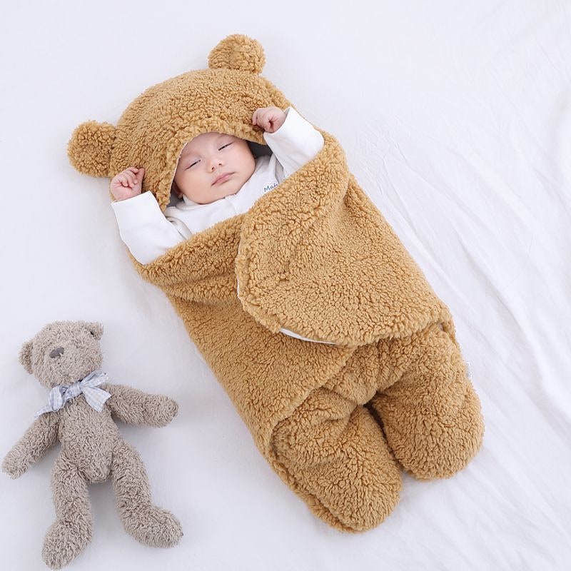 Pasgeboren inbakerdeken voor kinderen met babyslaapzak en baby-slaapzak met capuchon
