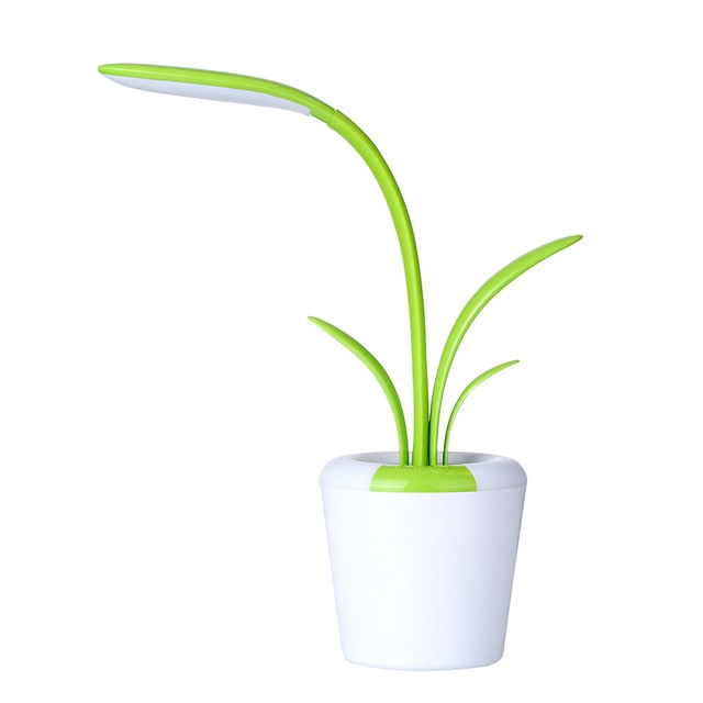 Plantenbureaulamp met LED-licht flexibele zwanenhals oplaadbare batterij en USB-opladen