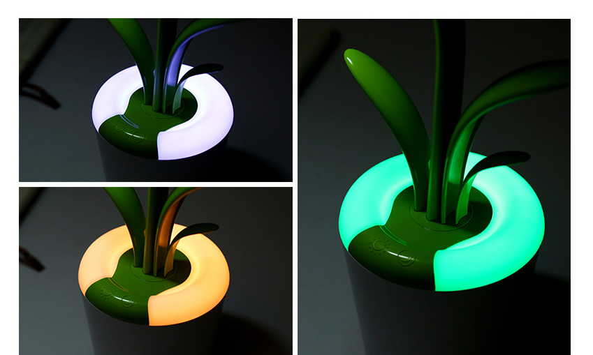 Plantenbureaulamp met LED-licht flexibele zwanenhals oplaadbare batterij en USB-opladen