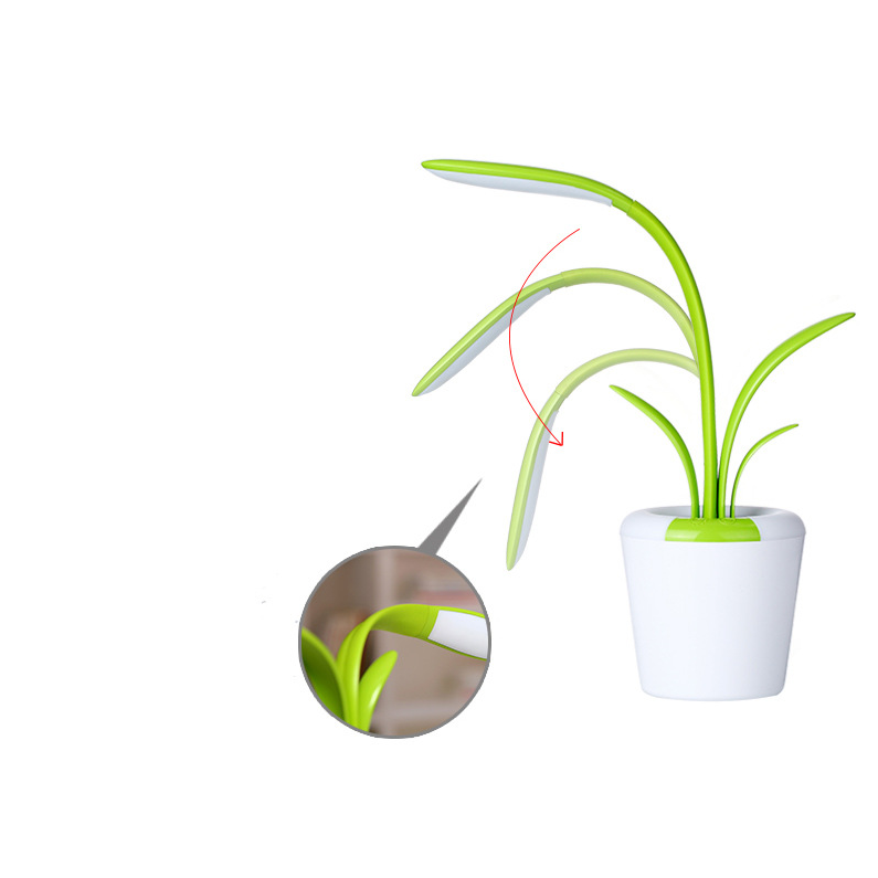 Plantenbureaulamp met LED-licht flexibele zwanenhals oplaadbare batterij en USB-opladen