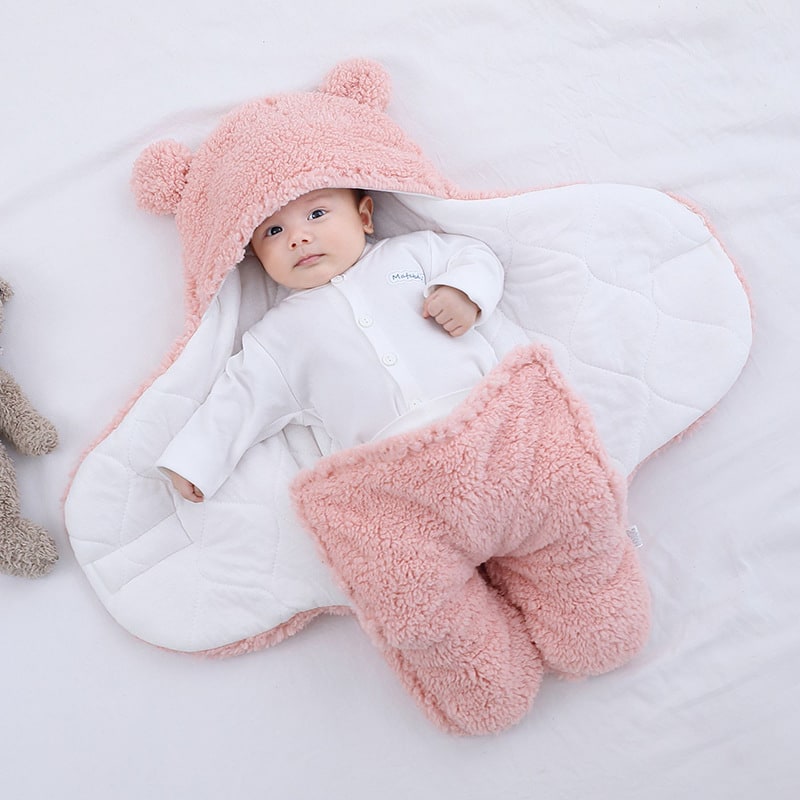 Babyslaapzak inbakerdeken voor kinderen met capuchon en gespleten beenvakken, draagbare slaapzak voor baby's