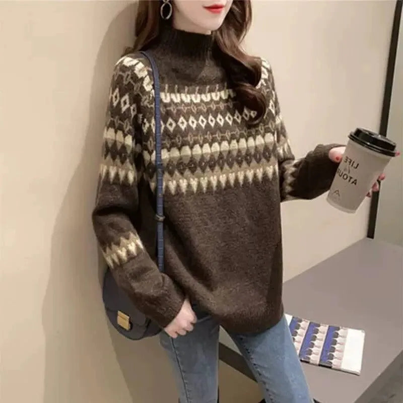 Klarissa damescoltrui met Fair Isle-patroon