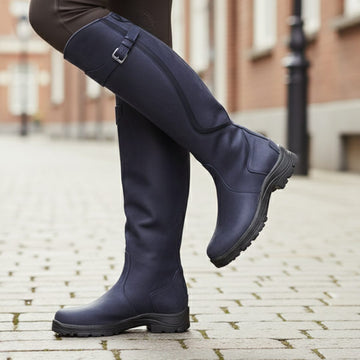 Kniehoge laarzen met verstelbaar kuitbandje voor dames