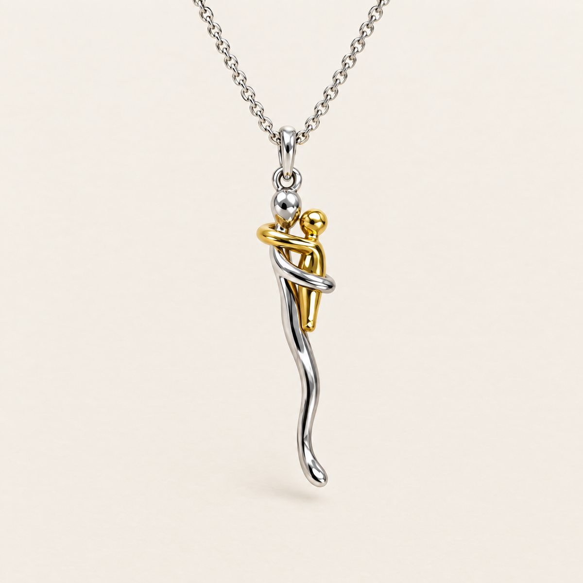 Hanger-ketting voor dochter of kleinkind in zilver- en goudkleur