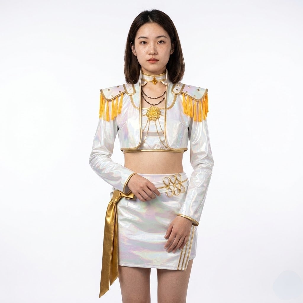 Kpop podium dienstmeisje outfit cosplaykostuum set