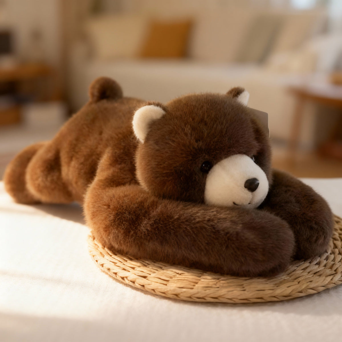 Zachte pluchen knuffel van 45 cm tegen stress met lange knuffelarmen
