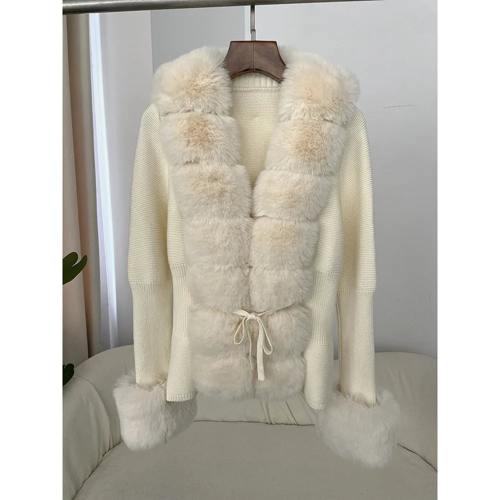 Warme Dames Winterjas Met Kraag Van Imitatiebont - Jasmin