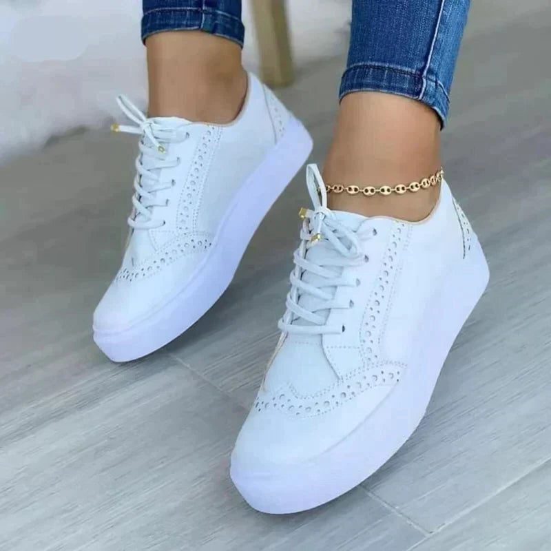Plateausneakers met veters voor dames