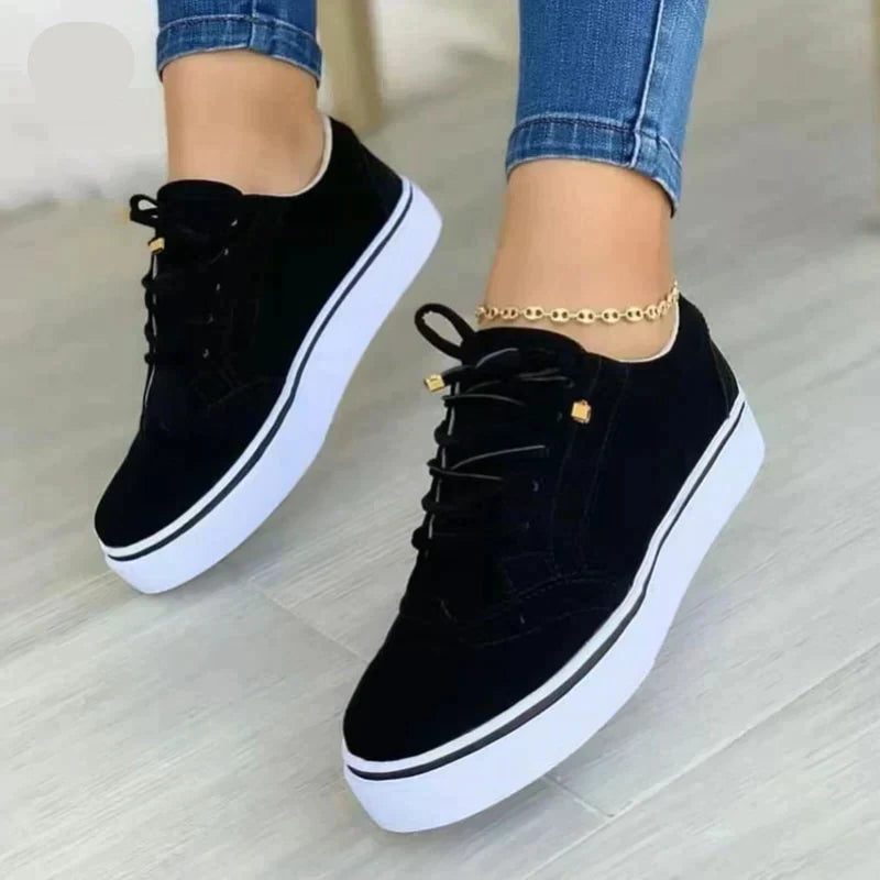 Plateausneakers met veters voor dames
