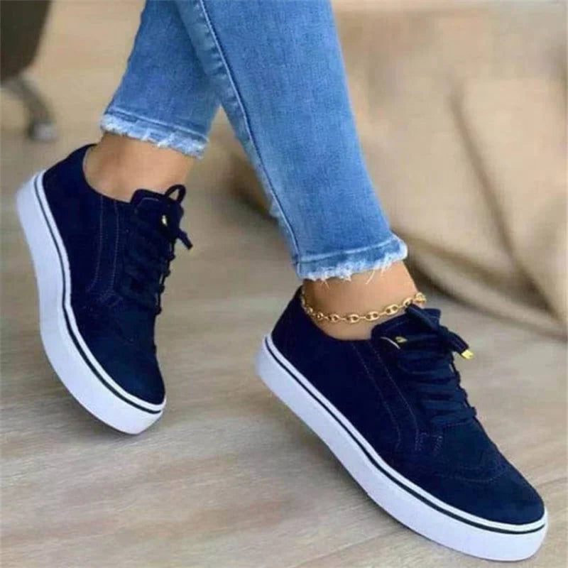 Plateausneakers met veters voor dames