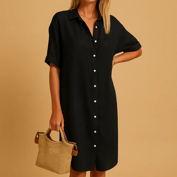 Relaxed Fit Overhemdjurk met Knoopjes