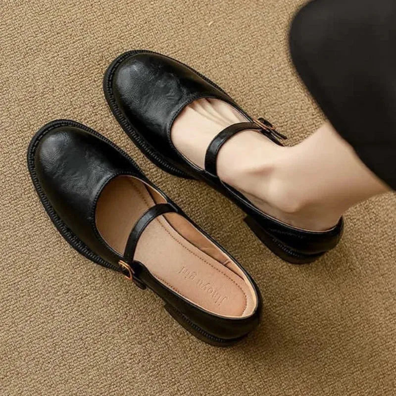Laure leren Mary Jane-loafers voor dames
