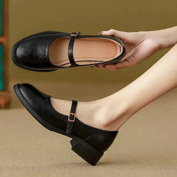 Laure leren Mary Jane-loafers voor dames