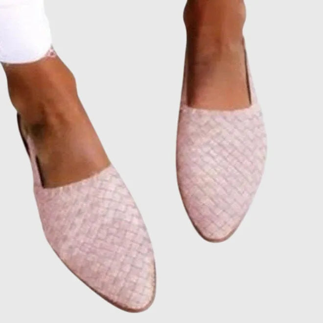 Leah geweven loafers met open neus voor dames