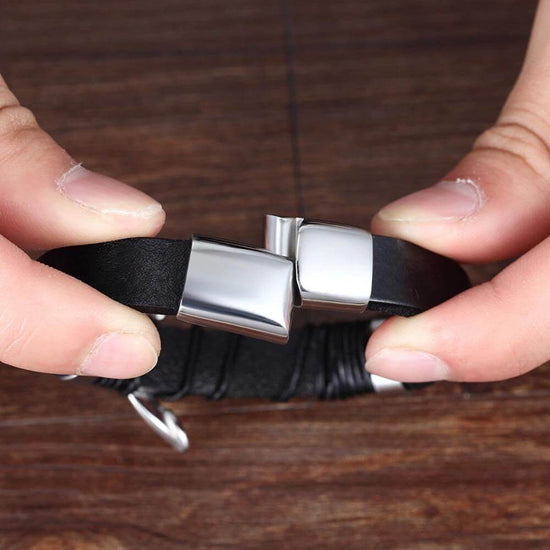 AuraLeather - stijlvolle leren Armbanden Voor Mannen