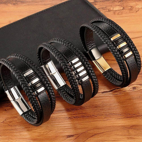 AuraLeather - stijlvolle leren Armbanden Voor Mannen