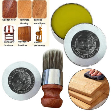 Leerconditioner meubelpolish was houtbalsem metalen blik