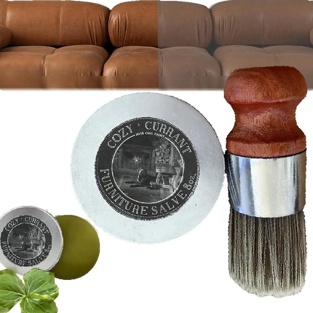 Leerconditioner meubelpolish was houtbalsem metalen blik