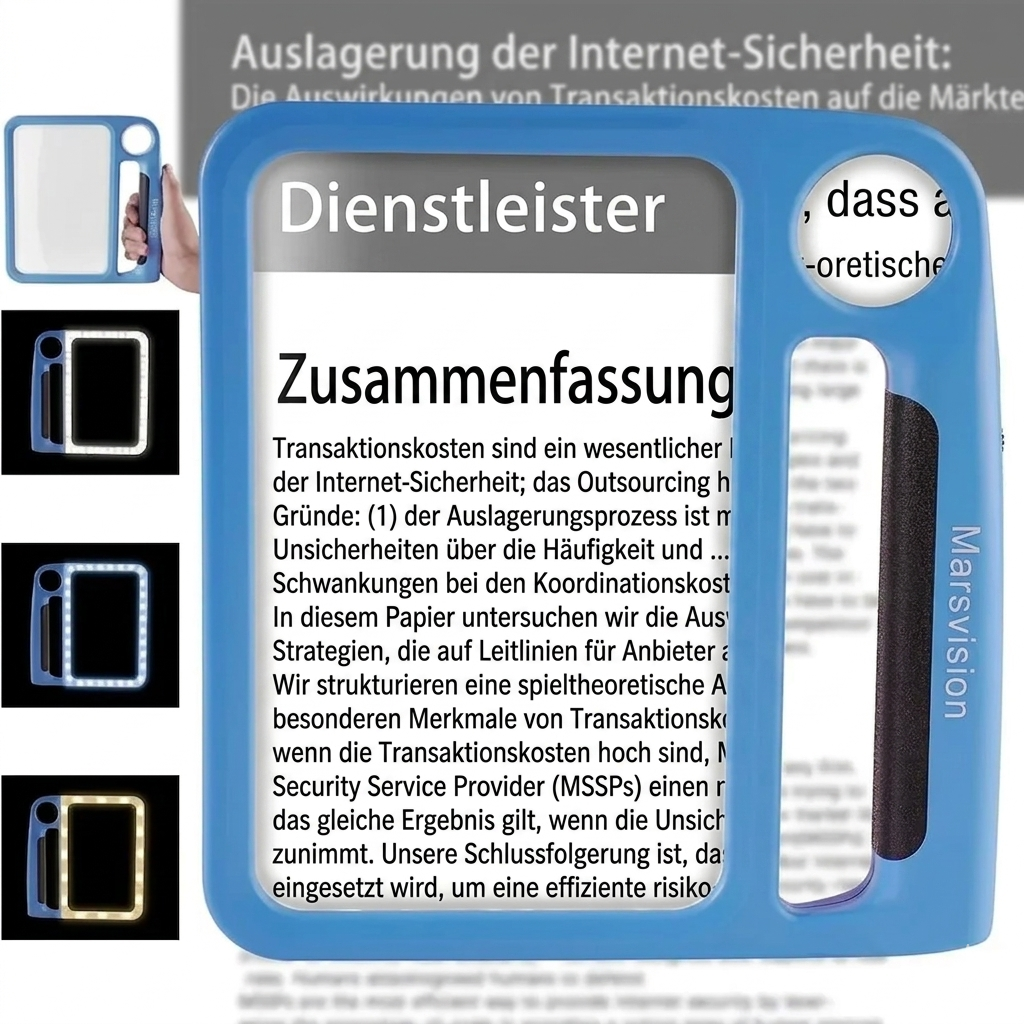 LED-vergrootglas met licht en handheld ontwerp om te lezen met dubbele lenzen