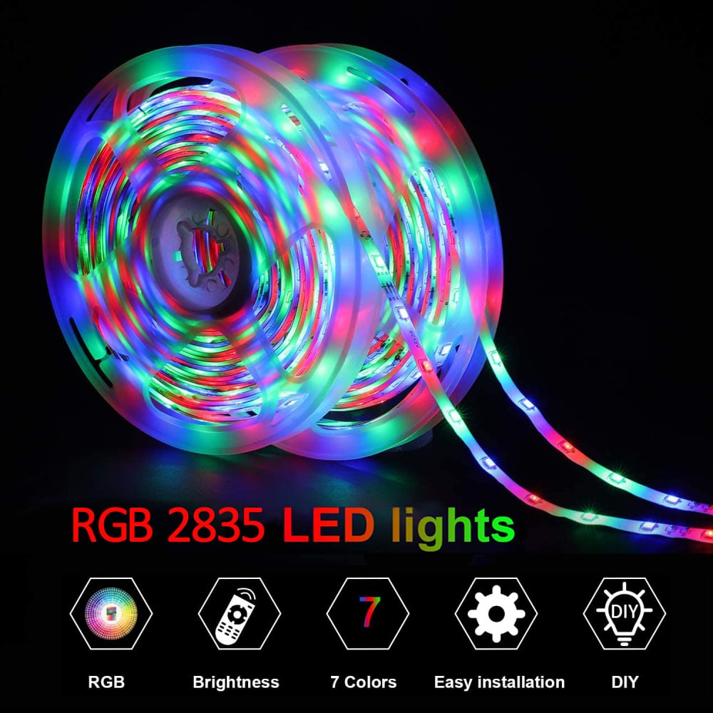 Ledstrip RGB met afstandsbediening, USB, flexibel, kleurwisselend, voor verlichting onder kastjes