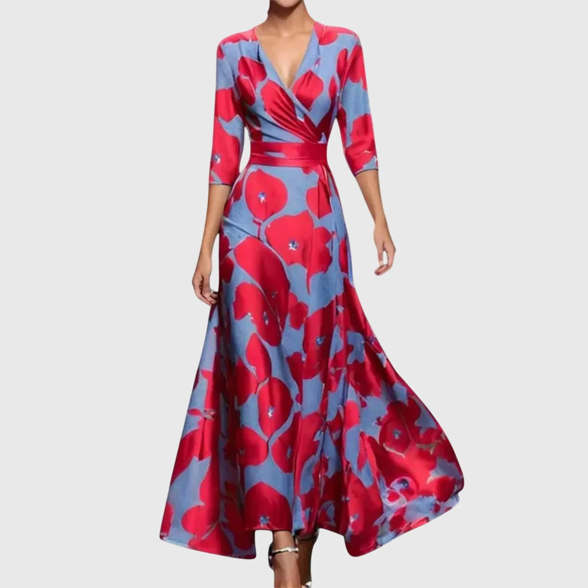 Leila maxiwikkeljurk met bloemenprint voor dames