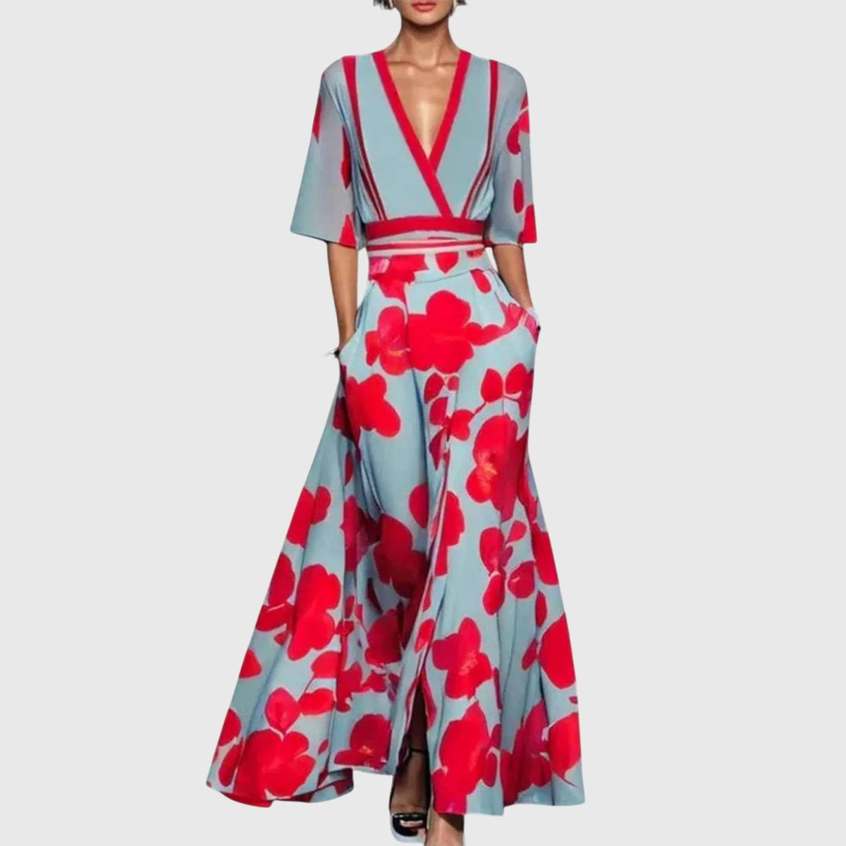 Leila maxiwikkeljurk met bloemenprint voor dames