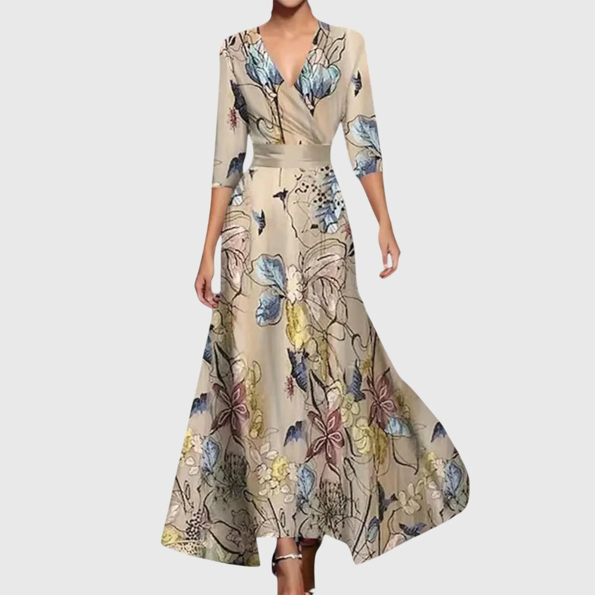 Leila maxiwikkeljurk met bloemenprint voor dames