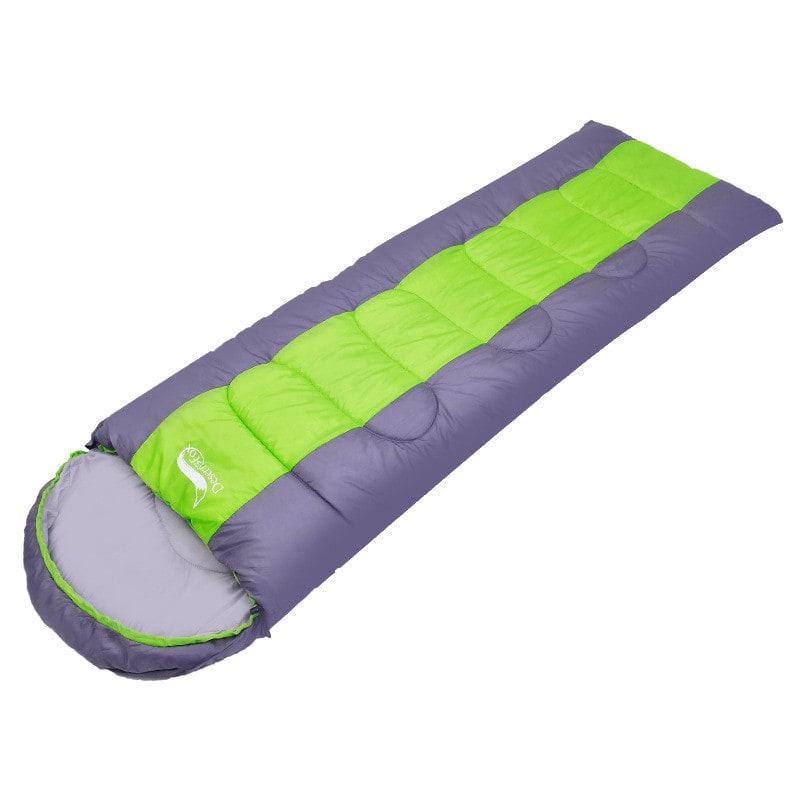 Lichtgewicht slaapzak met capuchon voor wandelen en kamperen, envelopmodel bivakzak met compressiezak