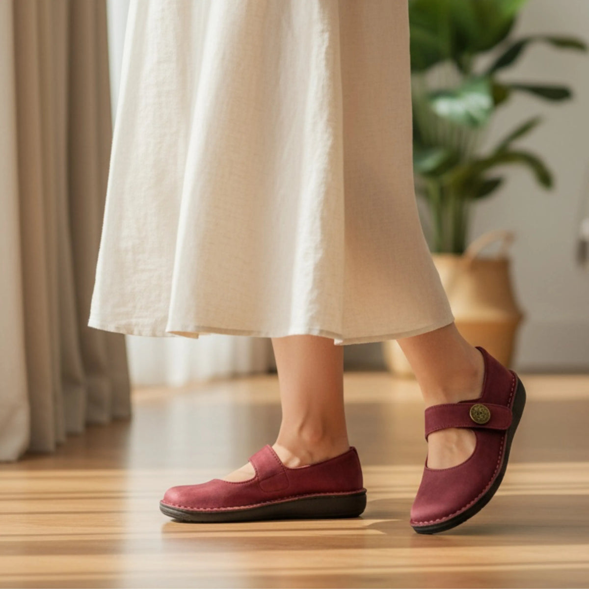 Lisa suède Mary Jane-schoenen voor dames met bandje