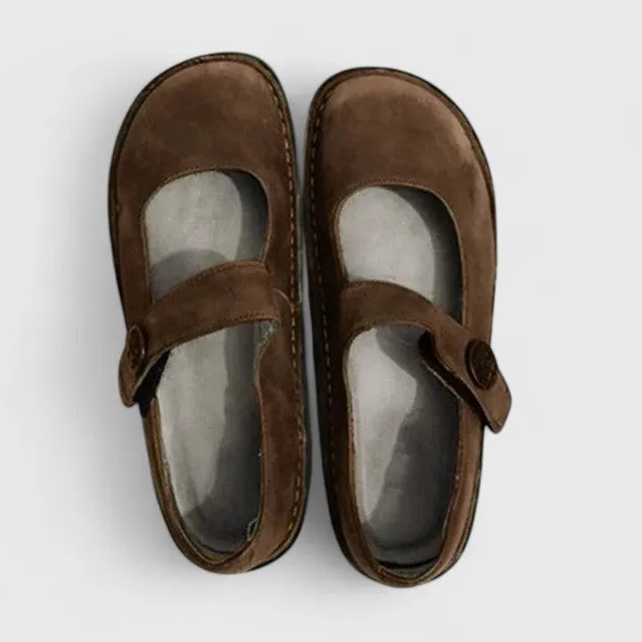 Lisa suède Mary Jane-schoenen voor dames met bandje