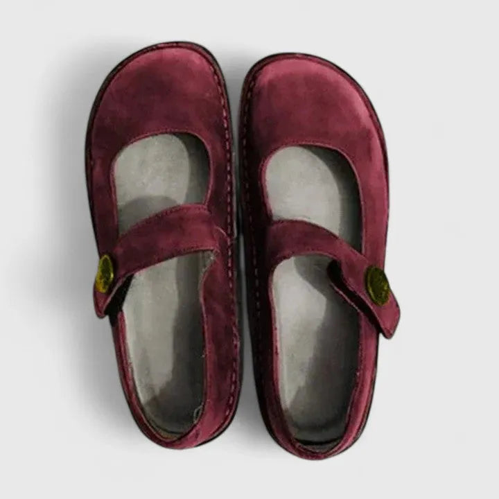 Lisa suède Mary Jane-schoenen voor dames met bandje