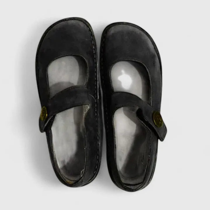 Lisa suède Mary Jane-schoenen voor dames met bandje