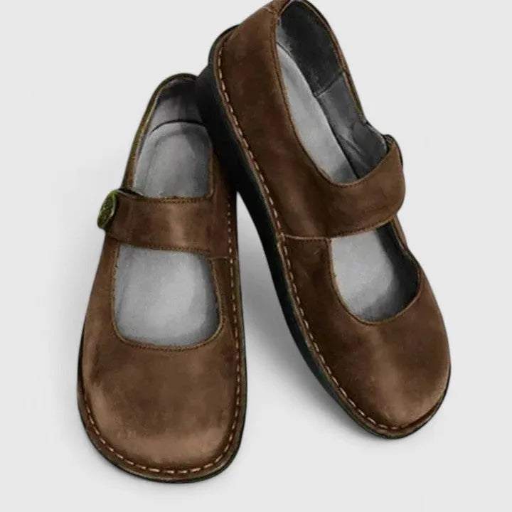 Lisa suède Mary Jane-schoenen voor dames met bandje
