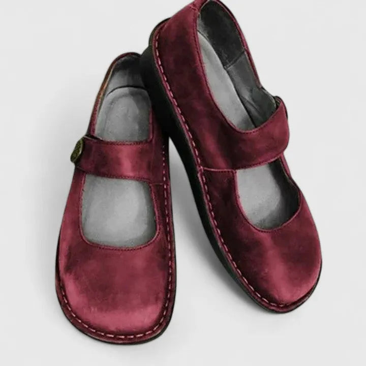 Lisa suède Mary Jane-schoenen voor dames met bandje